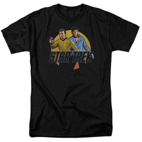 Star Trek-Phasers Ready - Short Sleeve Adult 18-1 Tee - Black- Extra Large
