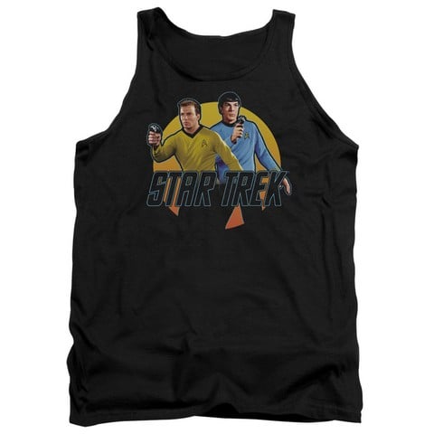 Star Trek-Phasers Ready - Adult Tank Top - Black- Medium