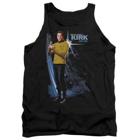 Star Trek-Galactic Kirk - Adult Tank Top - Black- Medium