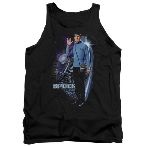 Star Trek-Galactic Spock - Adult Tank Top - Black- 2X