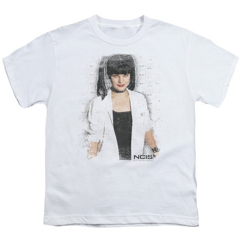 Ncis-Abby Skulls - Short Sleeve Youth 18-1 Tee - White- Small