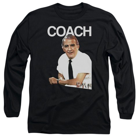 Cheers-Coach - Long Sleeve Adult 18-1 Tee - Black- Medium