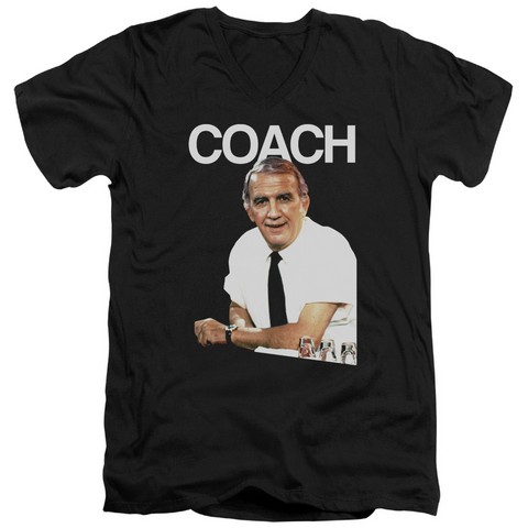 Cheers-Coach 30-1 V-Neck Tee - Black- Small