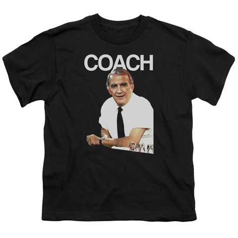 Cheers-Coach - Short Sleeve Youth 18-1 Tee - Black- Medium