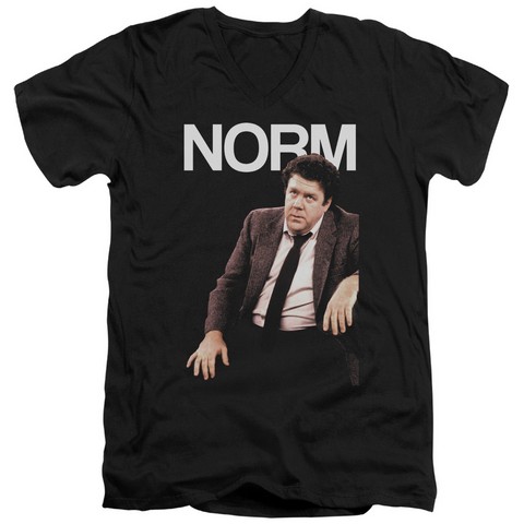 Cheers-Norm 30-1 V-Neck Tee - Black- Medium