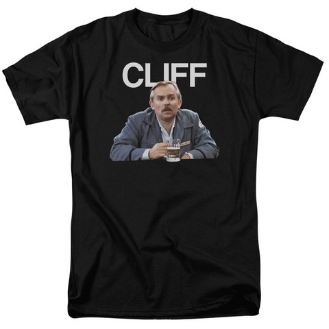 Cheers-Cliff - Short Sleeve Adult 18-1 Tee - Black- Medium