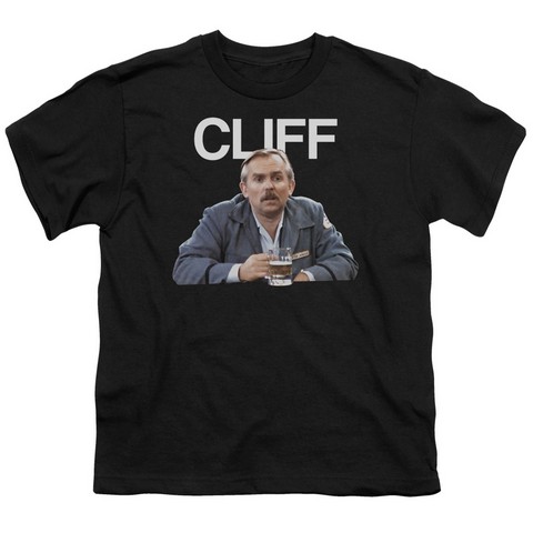 Cheers-Cliff - Short Sleeve Youth 18-1 Tee - Black- Large