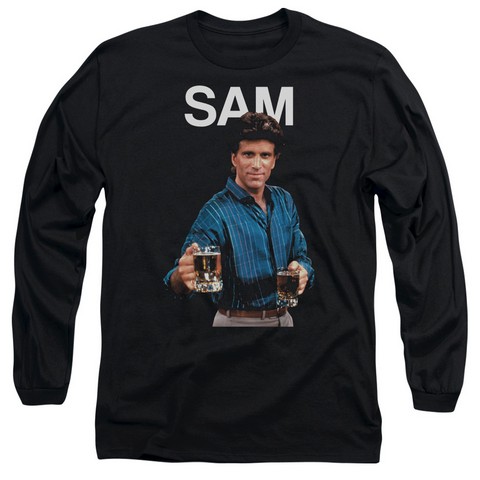 Cheers-Sam - Long Sleeve Adult 18-1 Tee - Black- Extra Large