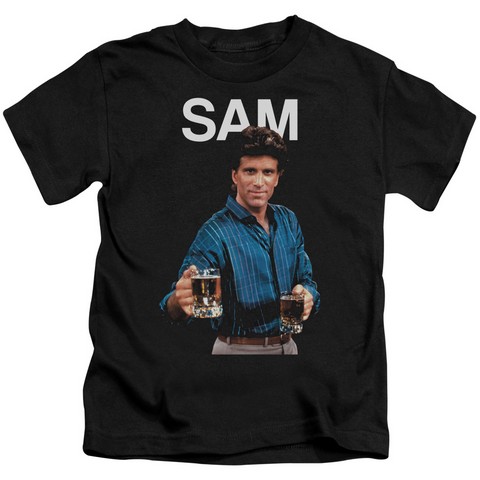 Cheers-Sam - Short Sleeve Juvenile 18-1 Tee - Black- Medium 5-6