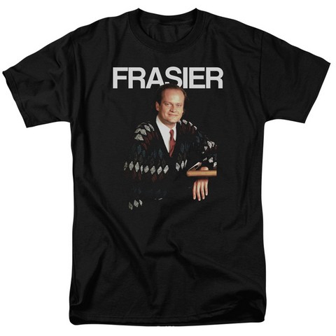 Cheers-Frasier - Short Sleeve Adult 18-1 Tee - Black- Medium