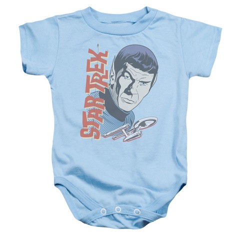 Star Trek-Vintage Spock - Infant Snapsuit - Light Blue- Large 18 Mos