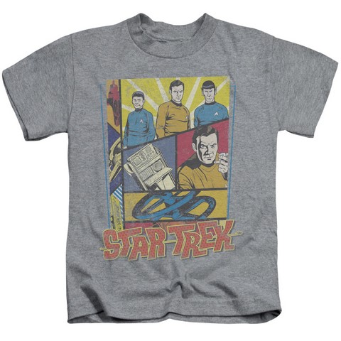 Star Trek-Vintage Collage - Short Sleeve Juvenile 18-1 Tee - Heather- Large 7