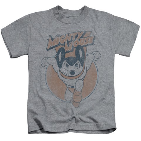 Mighty Mouse-Flying With Purpose - Short Sleeve Juvenile 18-1 Tee - Heather- Small 4