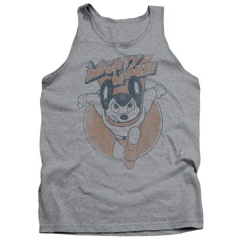 Mighty Mouse-Flying With Purpose - Adult Tank Top - Heather, Medium