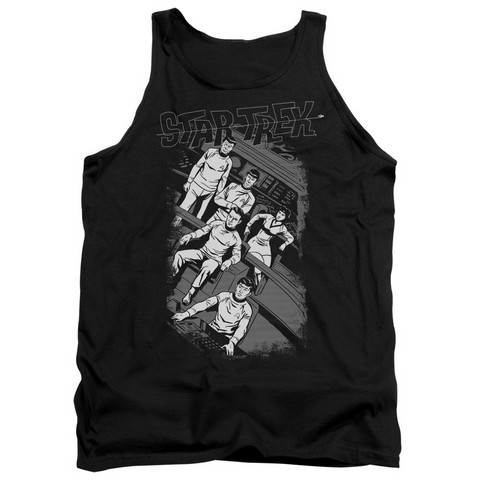 Star Trek-Retro Tilted Bridge - Adult Tank Top - Black- Medium