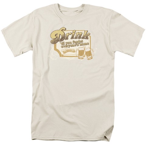Cheers-Drink To Forget - Short Sleeve Adult 18-1 Tee - Sand- Medium