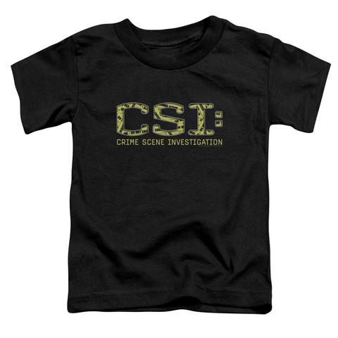 Csi-Collage Logo - Short Sleeve Toddler Tee - Black- Large 4T