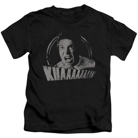 Star Trek-Khan Distressed - Short Sleeve Juvenile 18-1 Tee - Black- Medium 5-6