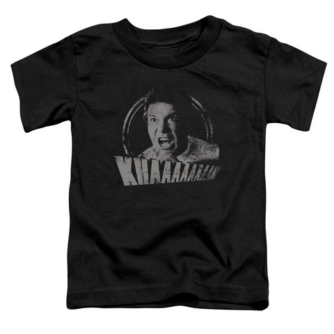 Star Trek-Khan Distressed - Short Sleeve Toddler Tee - Black- Medium 3T