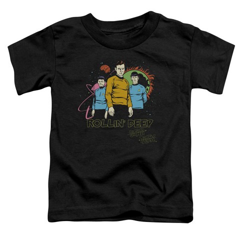 Star Trek-Rollin Deep - Short Sleeve Toddler Tee - Black- Large 4T