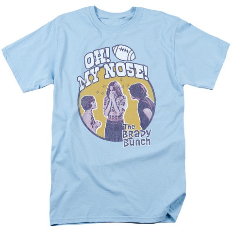Brady Bunch-My Nose - Short Sleeve Adult 18-1 Tee - Light Blue- Medium