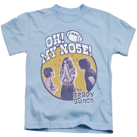 Brady Bunch-My Nose - Short Sleeve Juvenile 18-1 Tee - Light Blue- Medium 5-6