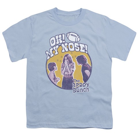 Brady Bunch-My Nose - Short Sleeve Youth 18-1 Tee - Light Blue- Small