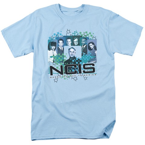 Ncis-Cast - Short Sleeve Adult 18-1 Tee - Light Blue- 3X
