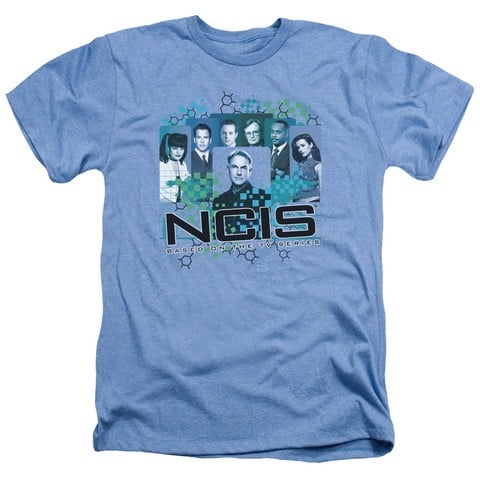Ncis-Cast - Adult Heather Tee - Light Blue- Medium