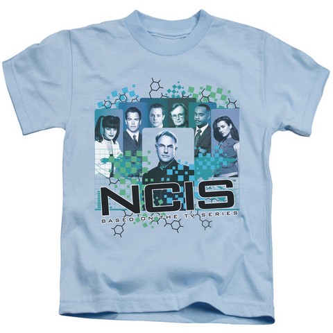Ncis-Cast - Short Sleeve Juvenile 18-1 Tee - Light Blue- Medium 5-6