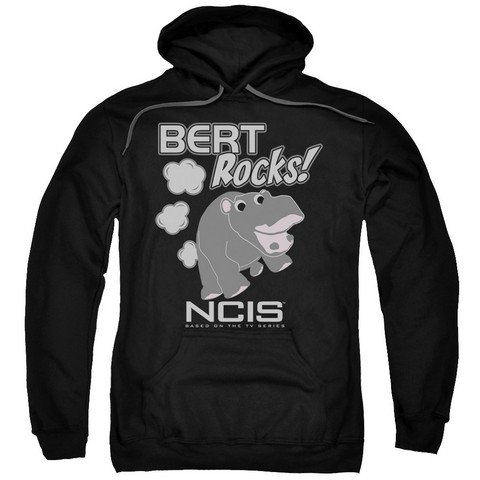 Ncis-Bert Rocks - Adult Pull-Over Hoodie - Black- Large -  Trevco, CBS969-AFTH-3