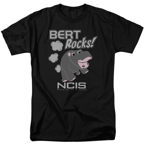 Ncis-Bert Rocks - Short Sleeve Adult 18-1 Tee - Black- Extra Large