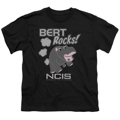Ncis-Bert Rocks - Short Sleeve Youth 18-1 Tee - Black- Medium