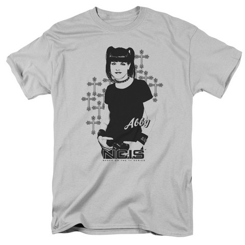 NCIS-Abby Sciuto - Short Sleeve Adult 18-1 Tee - Silver- Medium
