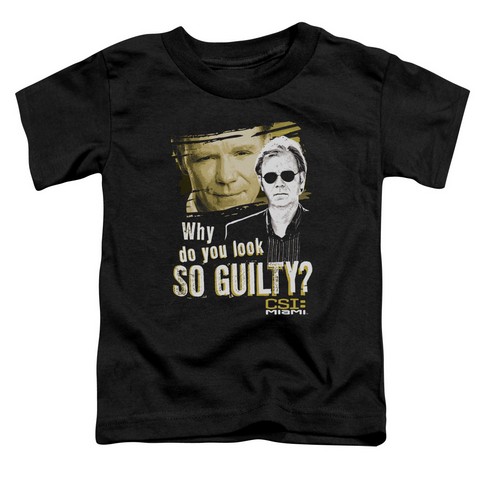 Csi Miami-So Guilty - Short Sleeve Toddler Tee - Black- Large 4T