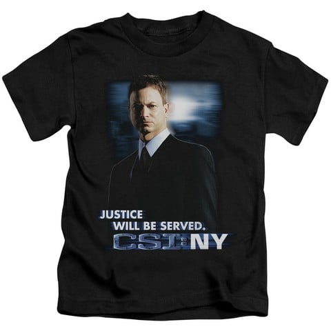 Csi-Ny-Justice Served - Short Sleeve Juvenile 18-1 Tee - Black- Small 4