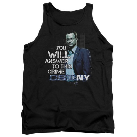 Csi Ny-You Will Answer - Adult Tank Top - Black- Small