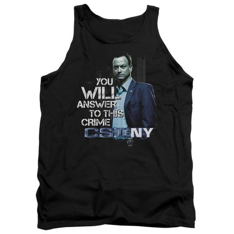 Csi Ny-You Will Answer - Adult Tank Top - Black- Extra Large