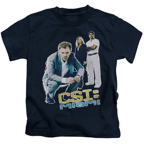 Csi-Miami-In Perspective - Short Sleeve Juvenile 18-1 Tee - Navy- Medium 5-6