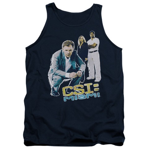 Csi-Miami-In Perspective - Adult Tank Top - Navy- Small