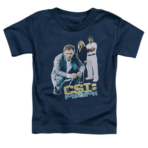 Csi-Miami-In Perspective - Short Sleeve Toddler Tee - Navy- Large 4T