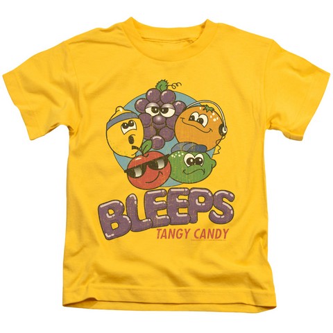 Dubble Bubble-Bleeps - Short Sleeve Juvenile 18-1 Tee - Yellow- Small 4