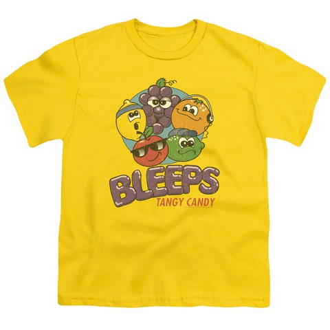 Dubble Bubble-Bleeps - Short Sleeve Youth 18-1 Tee - Yellow- Large