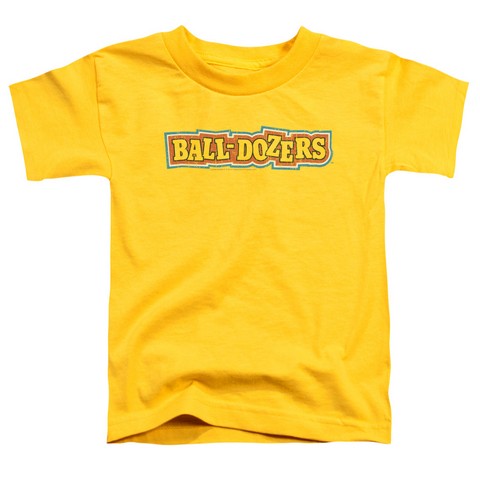 Dubble Bubble-Balldozers - Short Sleeve Toddler Tee - Yellow- Medium 3T
