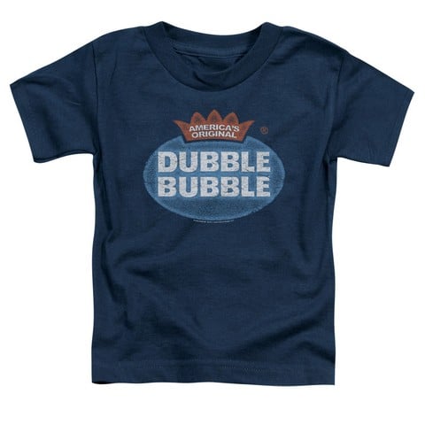 Dubble Bubble-Vintage Logo - Short Sleeve Toddler Tee - Royal Blue- Medium 3T