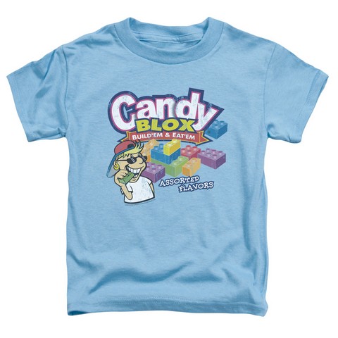Dubble Bubble-Candy Blox - Short Sleeve Toddler Tee - Carolina Blue- Small 2T