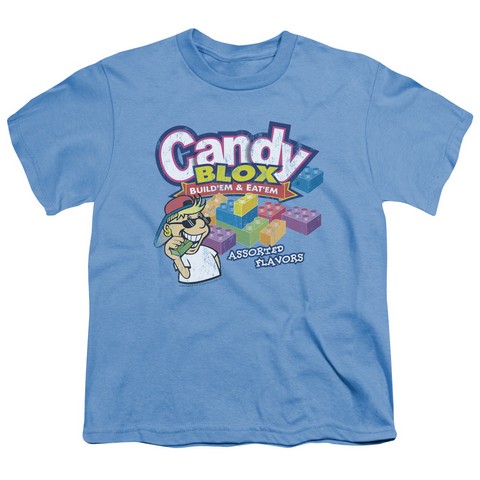 Dubble Bubble-Candy Blox - Short Sleeve Youth 18-1 Tee - Carolina Blue- Large