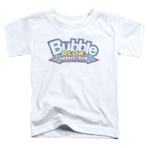 Dubble Bubble-Bubble Blox - Short Sleeve Toddler Tee - White & Large 4T