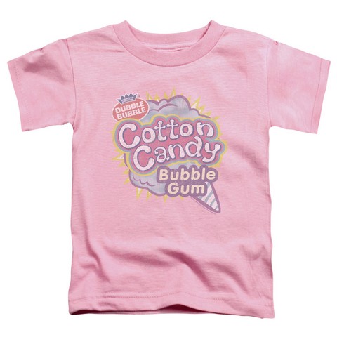 Dubble Bubble-Cotton Candy - Short Sleeve Toddler Tee - Pink- Large 4T
