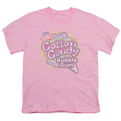 Dubble Bubble-Cotton Candy - Short Sleeve Youth 18-1 Tee - Pink- Medium